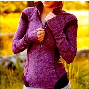 Lululemon Run Inspire purple quarter zip pullover